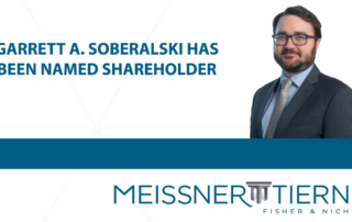 Garrett A. Soberalski Announced Shareholder